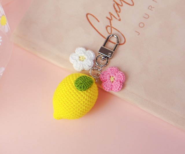 cherry keychain charm zipper key ring key chain bag charm handmade gift -  Shop naradolly Charms - Pinkoi