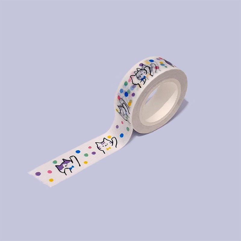 Washi tape - Hello Cats - Washi Tape - Paper White