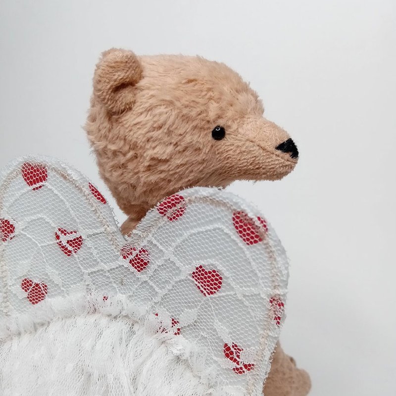 Artist teddy bear Angel, Stuffed animal, Cute teddy bear - 玩偶/公仔 - 其他材質 