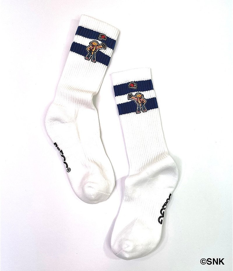 SNK&EGG TERRY BOGARD retro striped socks - ถุงเท้า - ผ้าฝ้าย/ผ้าลินิน 