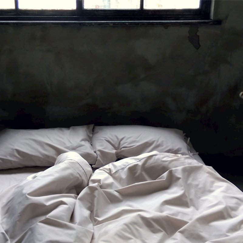 Winter Shimmer_100% organic cotton bed cover_King size - Bedding - Cotton & Hemp Khaki
