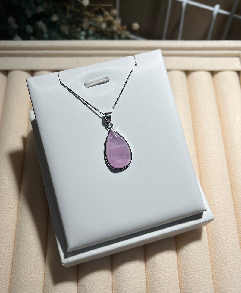 Purple Lithium 925 Sterling Silver Necklace - Necklaces - Crystal 