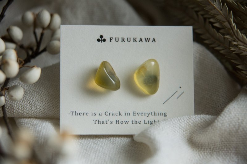 CRACK | Mineral Earrings | EARRINGS - Earrings & Clip-ons - Jade Yellow