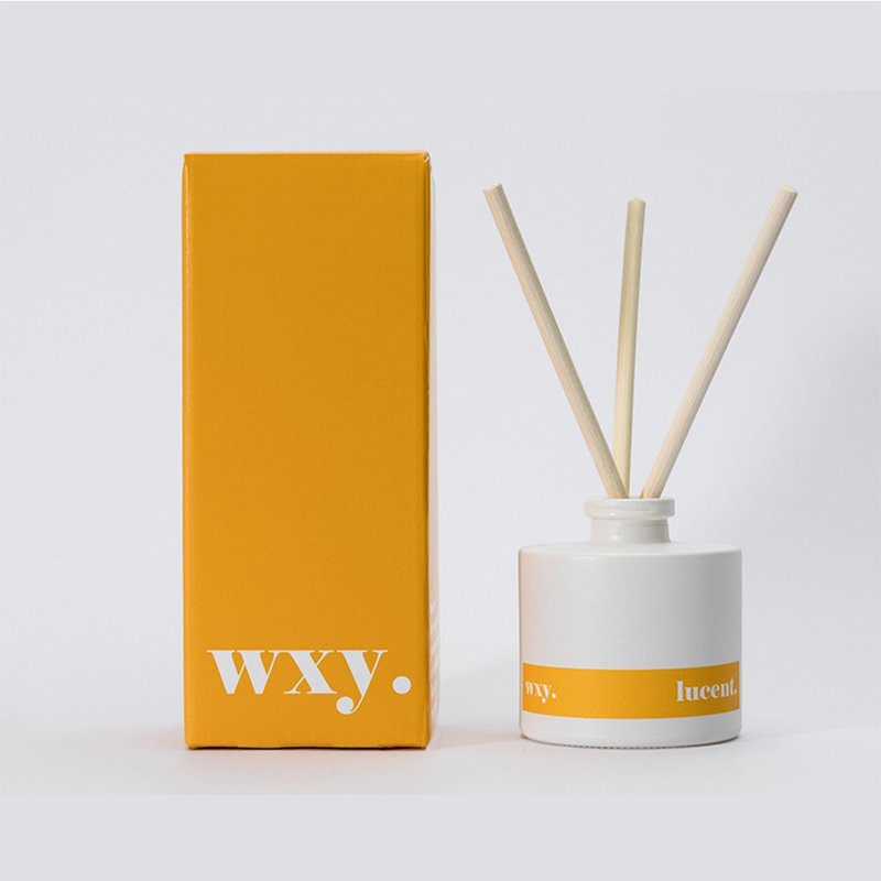 【英國 wxy】經典擴香- lucent. 陽光& 雪松 /100ml - 香氛/精油/擴香 - 玻璃 橘色