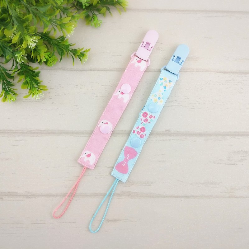 Custom fabric selection. Japanese double yarn 2 length handmade pacifier chain (for vanilla pacifier general pacifier) - Baby Bottles & Pacifiers - Cotton & Hemp Pink