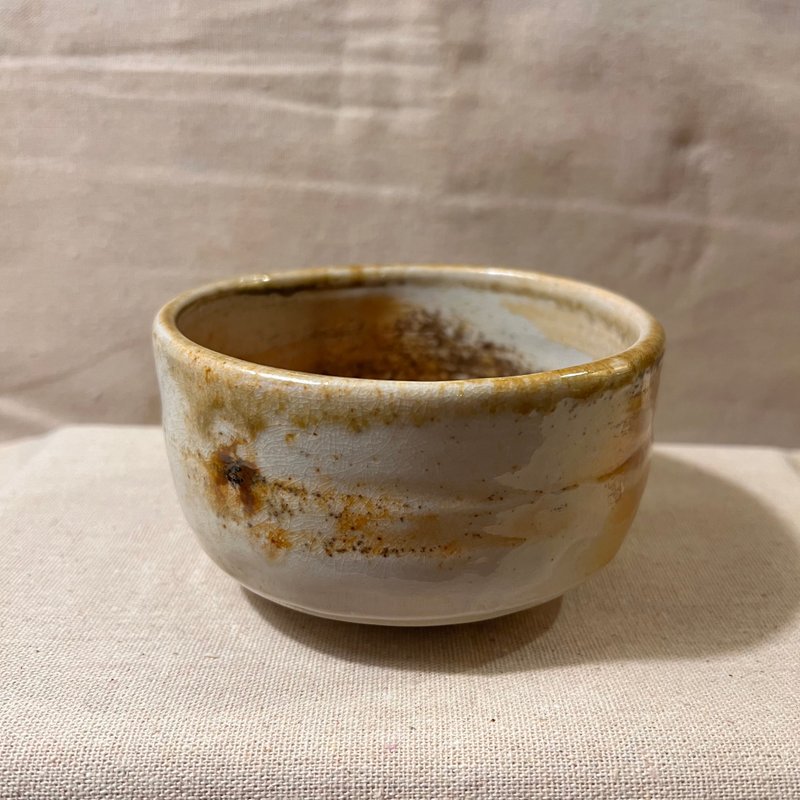 Pure hand kneading firewood twisted mud tea bowl / small ordinary handmade - ถ้วย - ดินเผา 