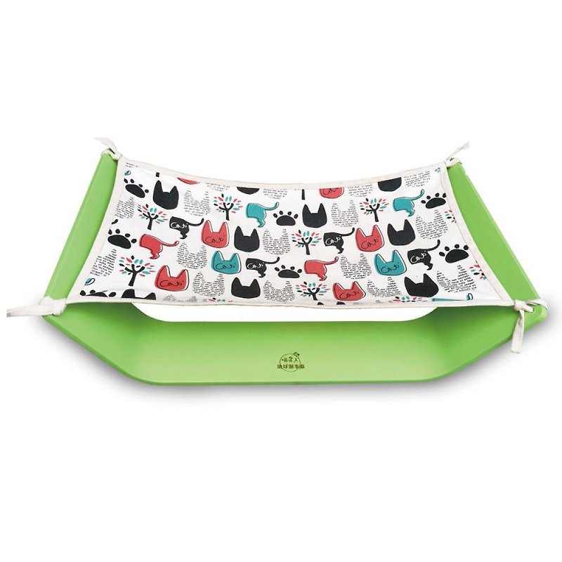 Comet Earth Office - Pet Sleeping Hammock - Apple Green (with a piece of sleeping cloth) - Bedding & Cages - Cotton & Hemp Multicolor