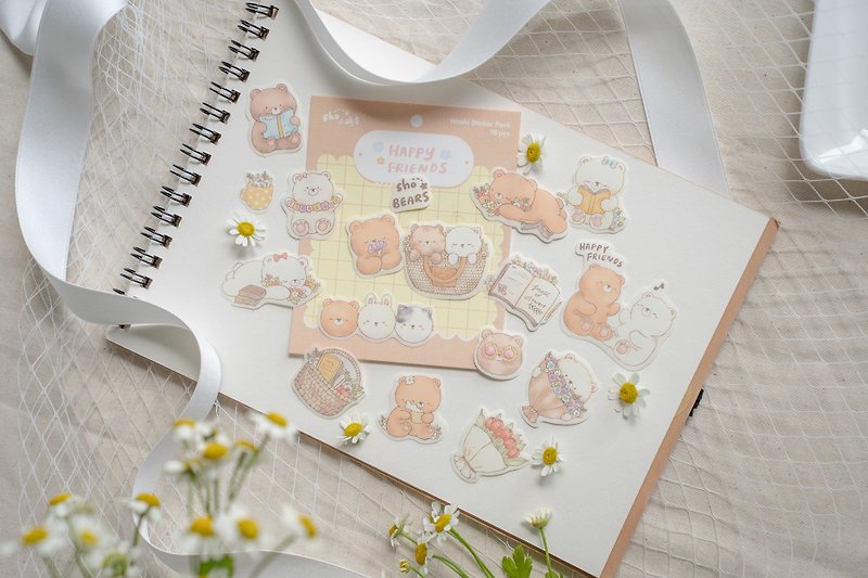 Happy Friends Washi Sticker Pack - Stickers - Other Materials 