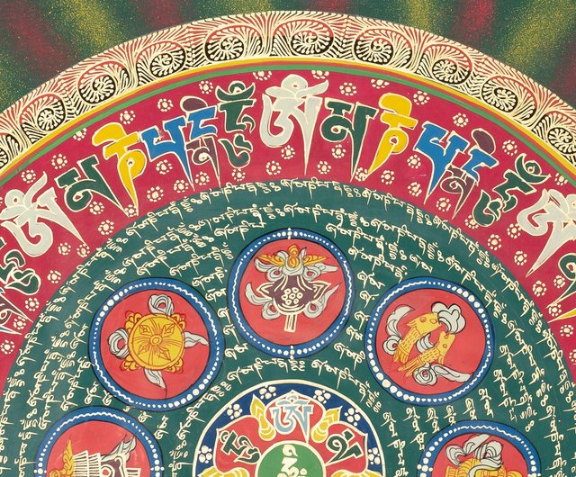 Thanka タンカ マンダラ タンカ 曼荼羅 正方形 31cm×31cm｜マライカ公式通販