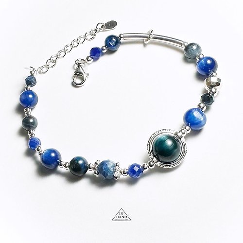 In Hand Jewelry Design 深海的湛藍色調-藍晶石.海藍寶.設計款手鍊