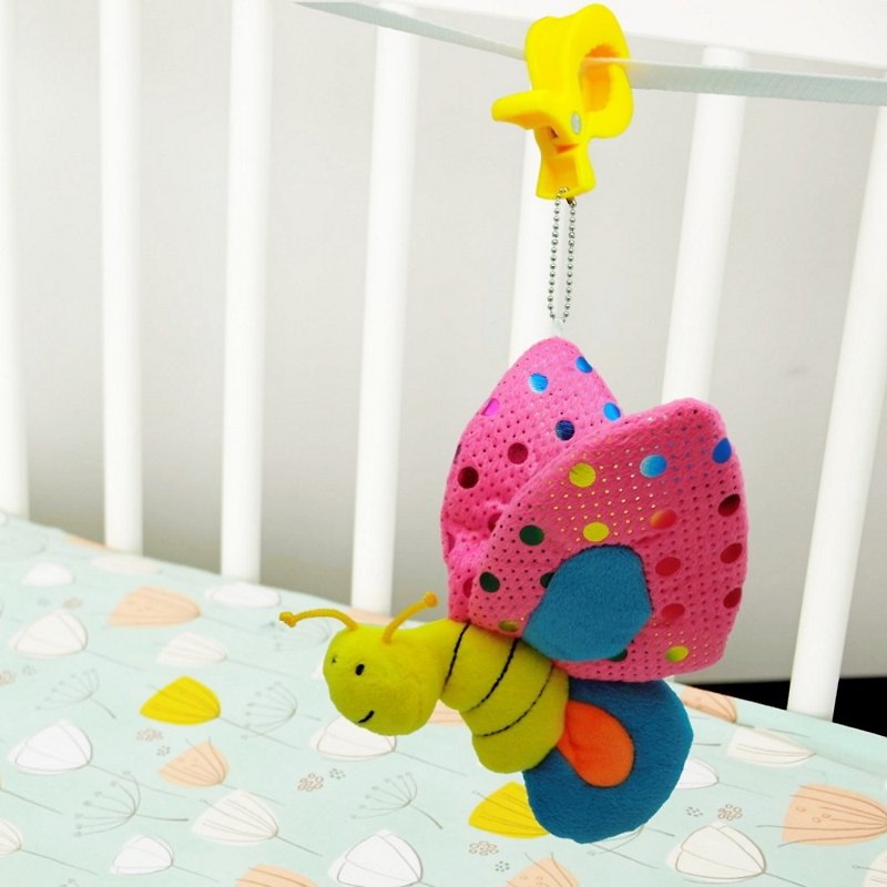 【聖誕新年禮物】大彩蝶嬰兒牀掛玩具 - 嬰幼兒玩具/毛公仔 - 聚酯纖維 多色