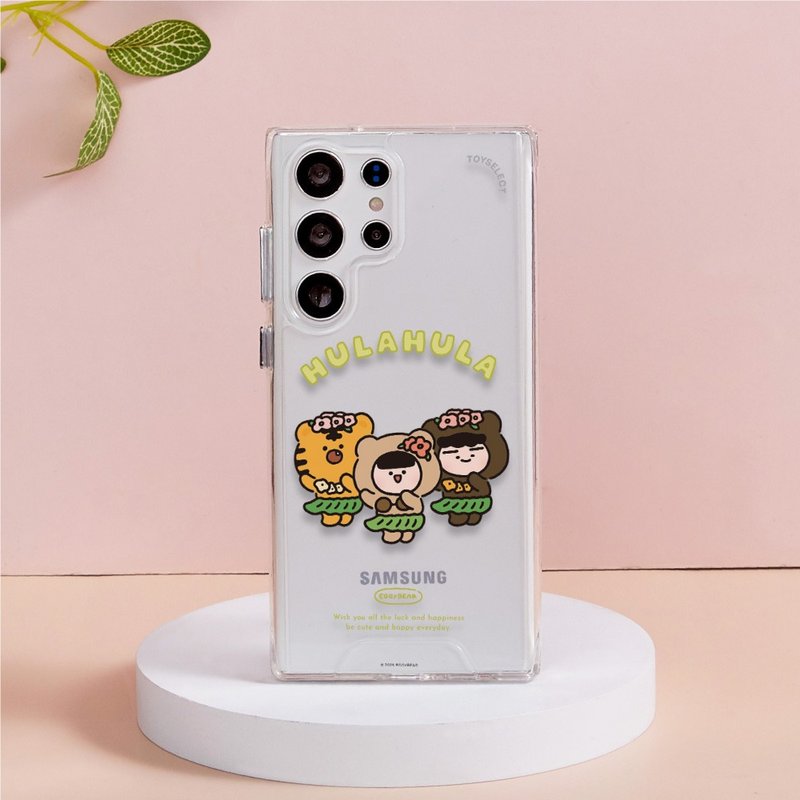 蛋塔熊妹跳草裙舞防摔透明SAMSUNG手機殼 - 手機殼/手機套 - 塑膠 多色