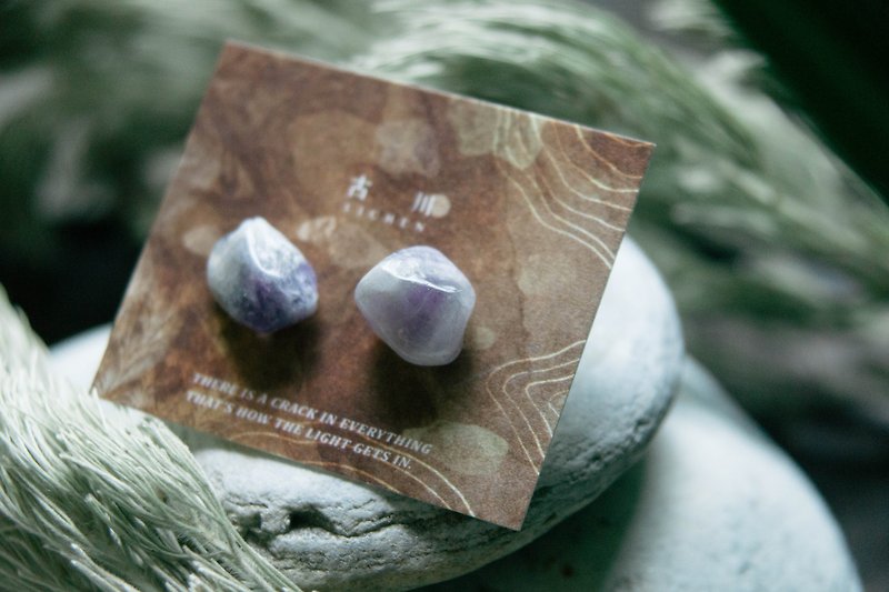 CRACK | Mineral earrings | EARRINGS - Earrings & Clip-ons - Jade Purple