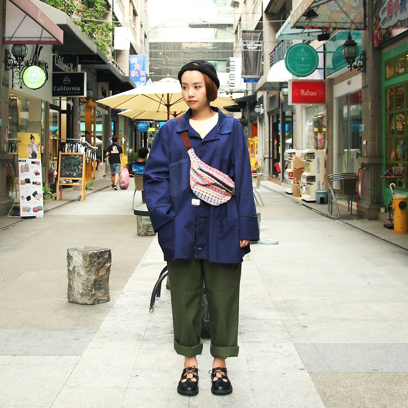 Tsubasa.Y Ancient House Deep Blue Working Shirt 003, French Workers Jacket - Men's Coats & Jackets - Other Materials 