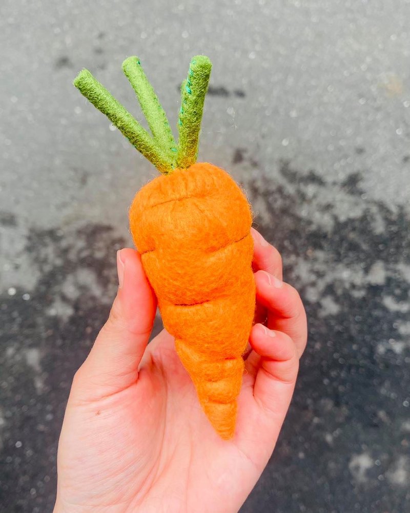 Realistic Carrot Charm Key Ring - ที่ห้อยกุญแจ - ไฟเบอร์อื่นๆ สีส้ม