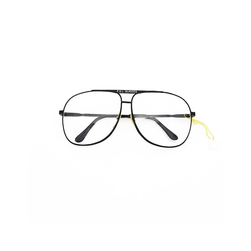 Window Stripper Glasses / Pilot Black Frame Glasses no.30 vintage - กรอบแว่นตา - โลหะ สีดำ