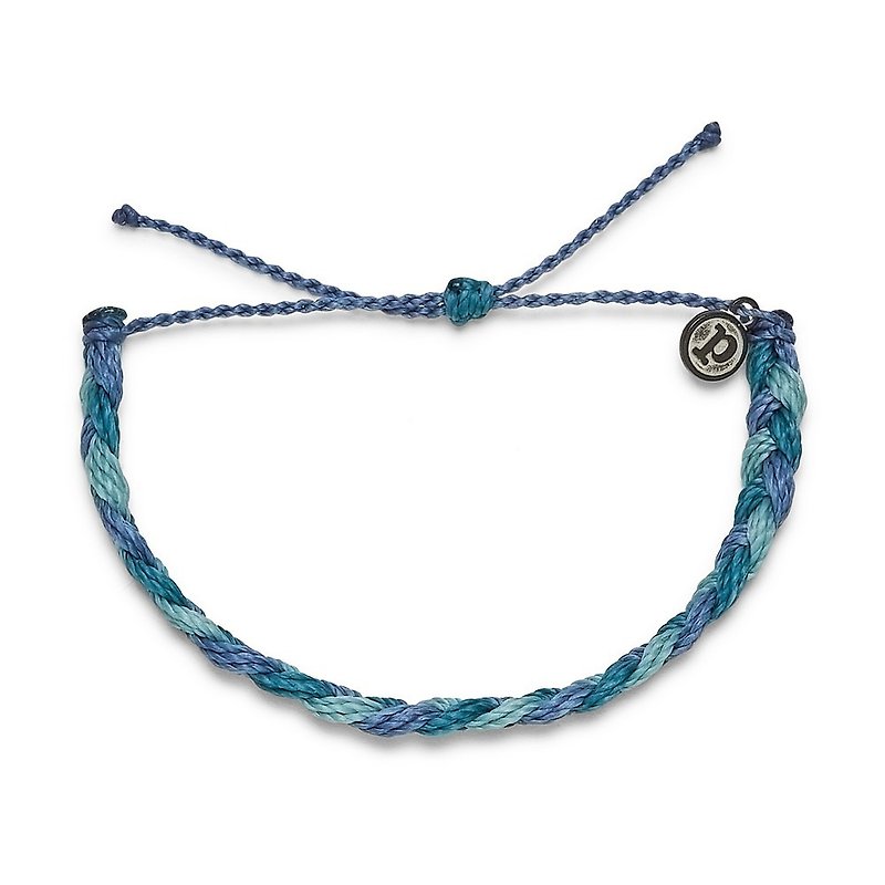 Pura Vida American handmade thick line azure deep sea adjustable surfing bracelet - สร้อยข้อมือ - วัสดุกันนำ้ สีน้ำเงิน