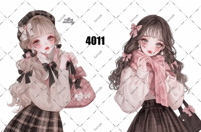 original sticker no.4011 人物ステッカー オリジナルステッカー オリジナル人物ステッカー 装飾ステッカー cotton melody - 貼紙 - 紙 