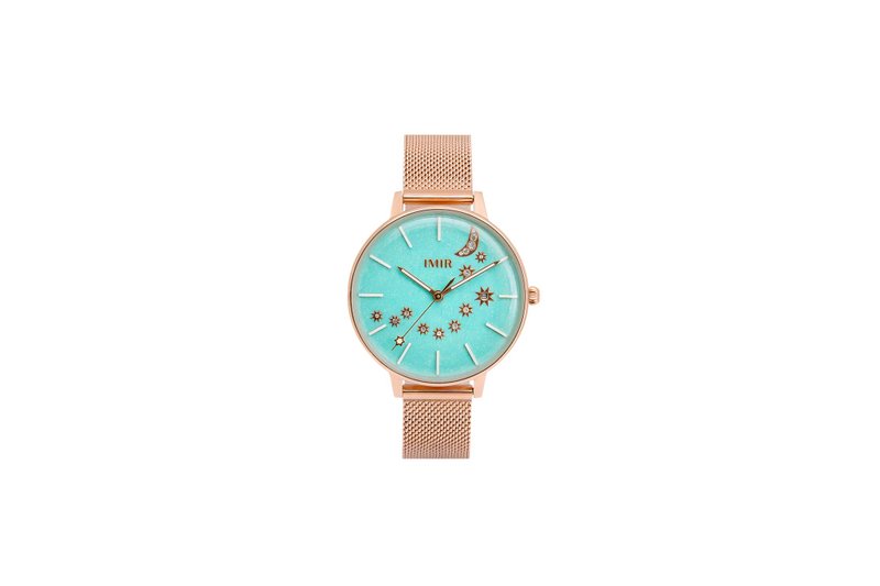 IMIR Serenade|Lake Blue Rose Gold Case - นาฬิกาผู้หญิง - สแตนเลส 