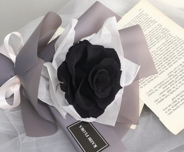 For the unique you. Black/Gray Minimalist Immortal Ecuador's Top Big Rose -  Shop Lanemore Dried Flowers & Bouquets - Pinkoi