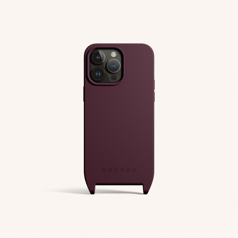 XOUXOU Phone Case -  Burgundy - เคส/ซองมือถือ - ซิลิคอน สีม่วง