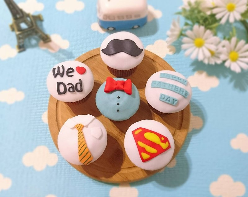 [Father's Day Special] Superman Dad, I Love You Cup Cake - เค้กและของหวาน - อาหารสด 