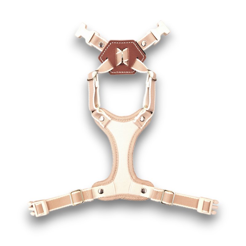 Cat X Harness (Rose Gold) - Collars & Leashes - Other Materials Pink
