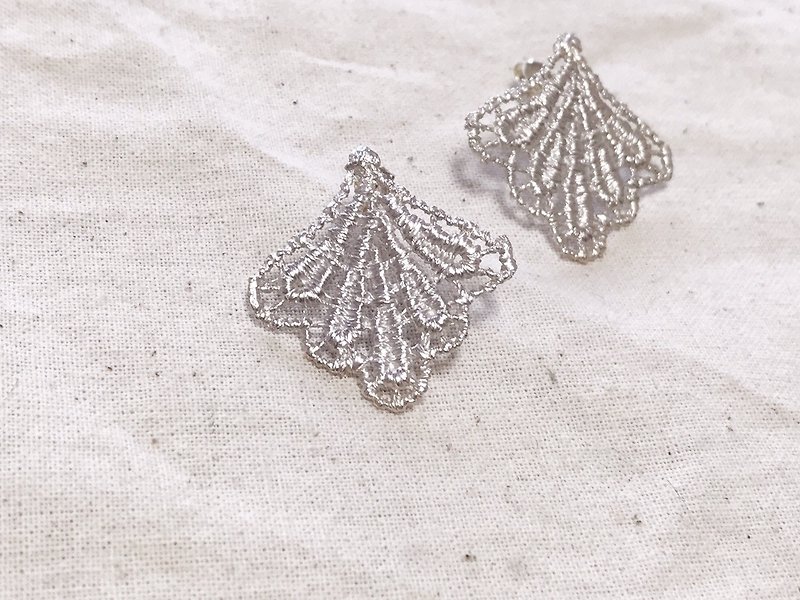 mermaid pierced earrings / Mermaid earrings - Earrings & Clip-ons - Other Metals Silver