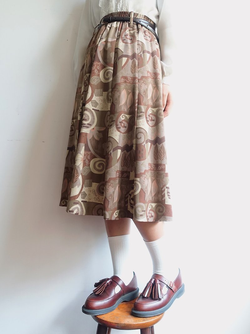 Awhile | Vintage skirt no.247 - กระโปรง - เส้นใยสังเคราะห์ หลากหลายสี