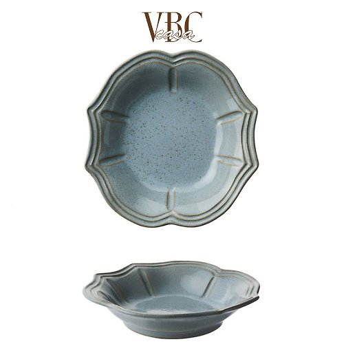 VBC Casa 義大利 VBC casa │ 巴洛克系列 24 cm 湯盤 / 迷霧藍