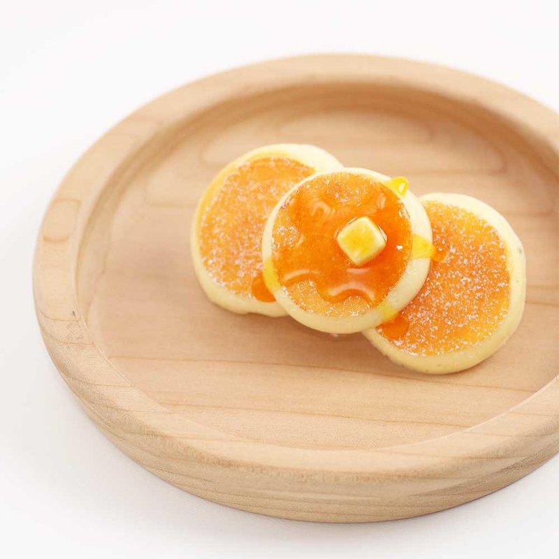 ふわふわはちみつパンケーキバレッタ - 髮飾 - 其他材質 橘色
