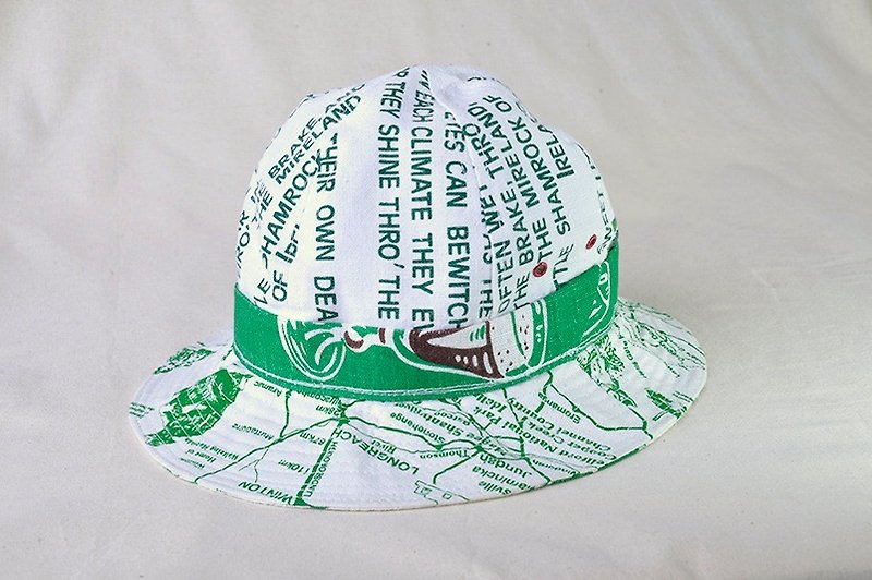 Vintage linen hat Calendar - Hats & Caps - Cotton & Hemp Multicolor