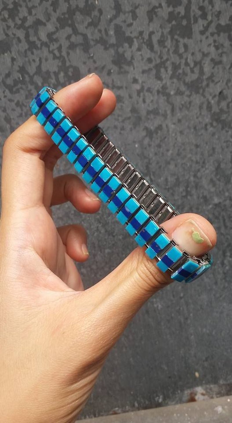 [Lost and find] Unisex bracelet type mixed Stone slingshot bracelet - สร้อยข้อมือ - หิน หลากหลายสี