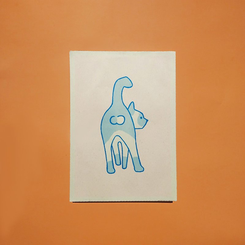 Fu Lishe A32色のベルキャットポスター - 本・書籍 - 紙 ブルー