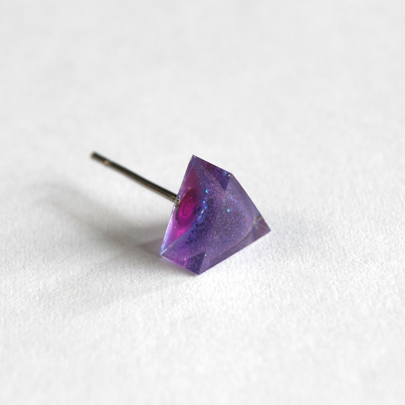 Whisper / Resin Earrings - Single Stud - Earrings & Clip-ons - Resin Purple