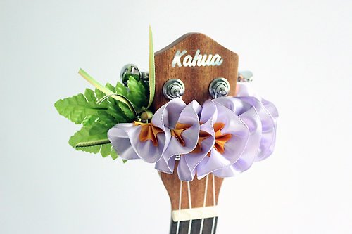 Ukuhappy (Hawaiian Ribbon Accessory) 尤克里里专用的缎带饰品 烏克麗麗 尤克里里背带 雞蛋花 吉他吊飾
