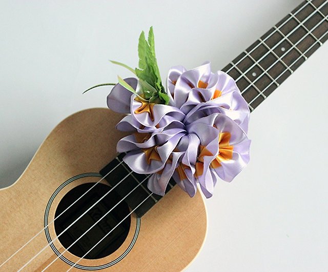 ukulele accessories,purple plumeria,ukulele strap,ukulele,uke,hawaiian lei  - Shop Ukuhappy (Hawaiian Accessories) Guitar Accessories - Pinkoi