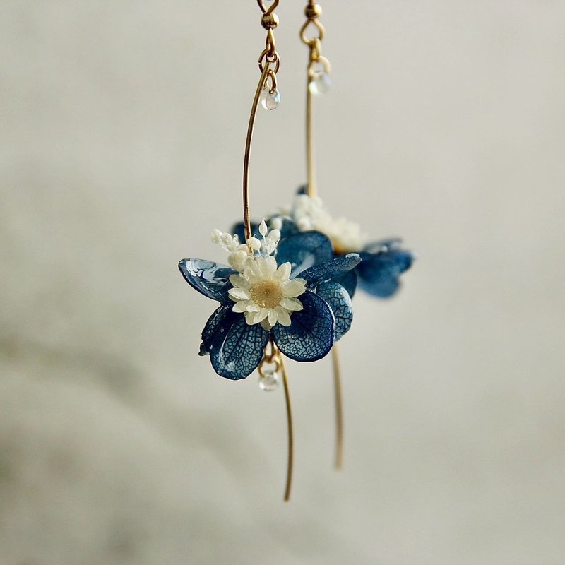 Painless Clip-On/real flower earrings - Earrings & Clip-ons - Resin Pink