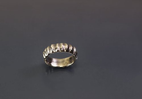 Maple jewelry design 線條系列-圓弧切面925銀戒