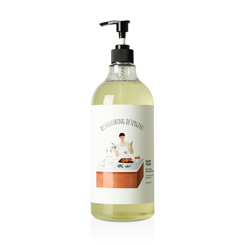 Korea SHINE MAKERS Highly Concentrated Kitchen Detergent-Herbal Fragrance - Dish Detergent - Plastic White