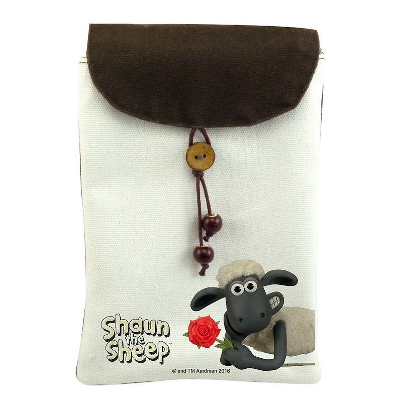 Shaun The Sheep - Mobile Phone Bag: 【Rose】, CA3AI05 - Messenger Bags & Sling Bags - Cotton & Hemp Red