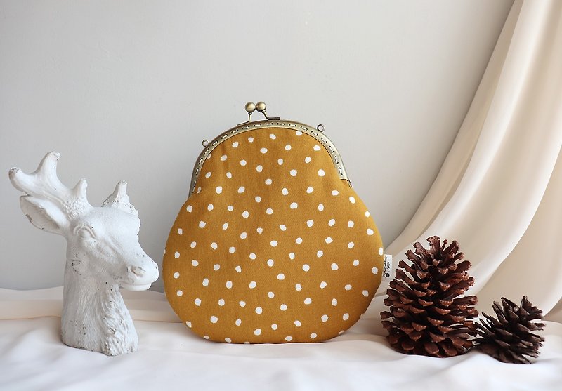 -Wasabi Seeds-Classic Mouth Gold Bag Mouth Gold Bag Carry Bag Side Backpack Customized Exchange Gift - Messenger Bags & Sling Bags - Cotton & Hemp Orange