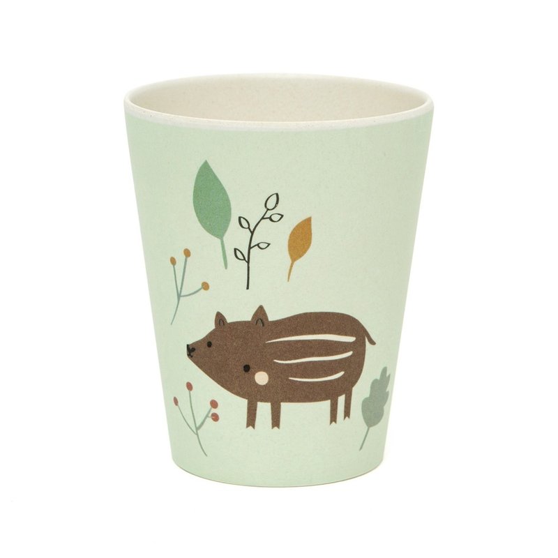 [Out of print out] Dutch Petit Monkey Bamboo fiber cup - small wild boar - จานเด็ก - วัสดุอีโค 