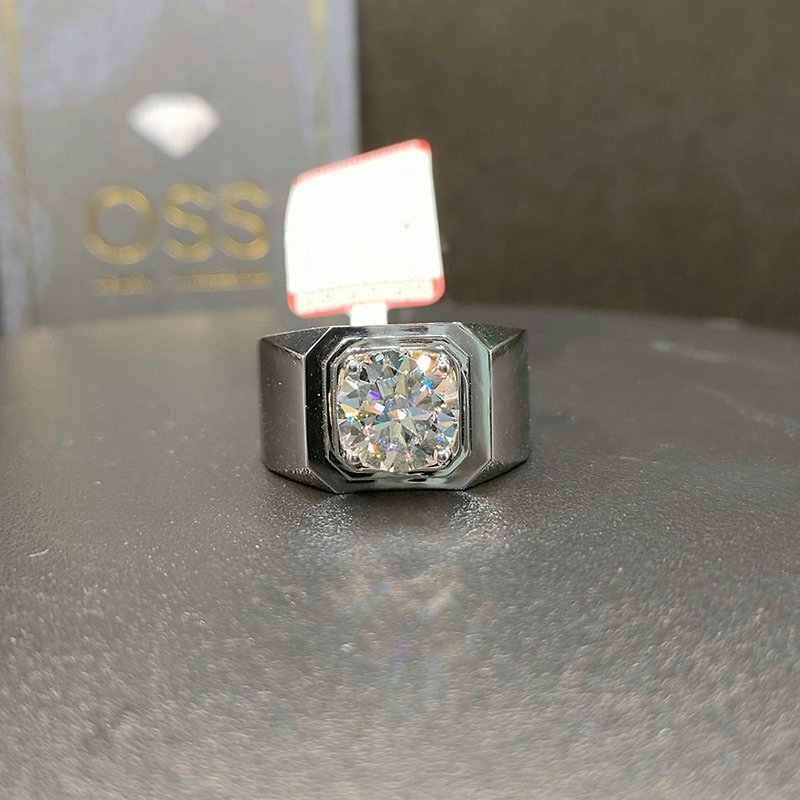 Moissanite Moissanite 1 carat engagement flower bud diamond ring Taipei store Cu - แหวนทั่วไป - วัสดุอื่นๆ 