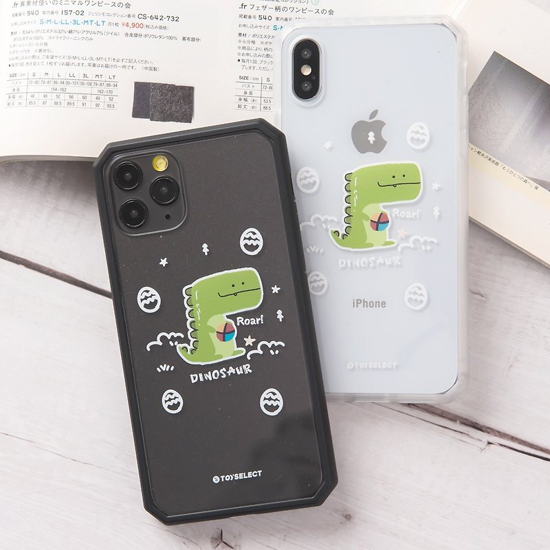 Dinosaur woven ball transparent anti-drop iPhone case Phone Case - Phone Cases - Plastic Transparent