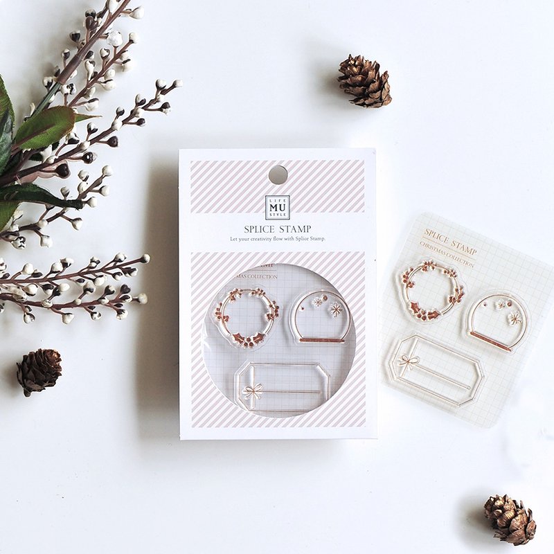 【My Icon Stamp | Christmas Limited】No.02 Christmas Border Splice Stamp - ตราปั๊ม/สแตมป์/หมึก - ซิลิคอน สีใส