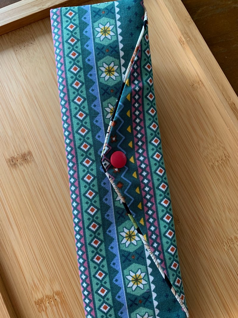 文青風環保純棉筷袋 ~ 夢想起飛 清新綠 日本 潮物 收納 手作餐 - 居家收納/收納盒/儲物盒 - 棉．麻 綠色