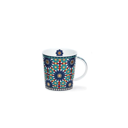 居禮名店 【100%英國製造】Dunoon 摩洛哥風情骨瓷馬克杯-藍-320ml