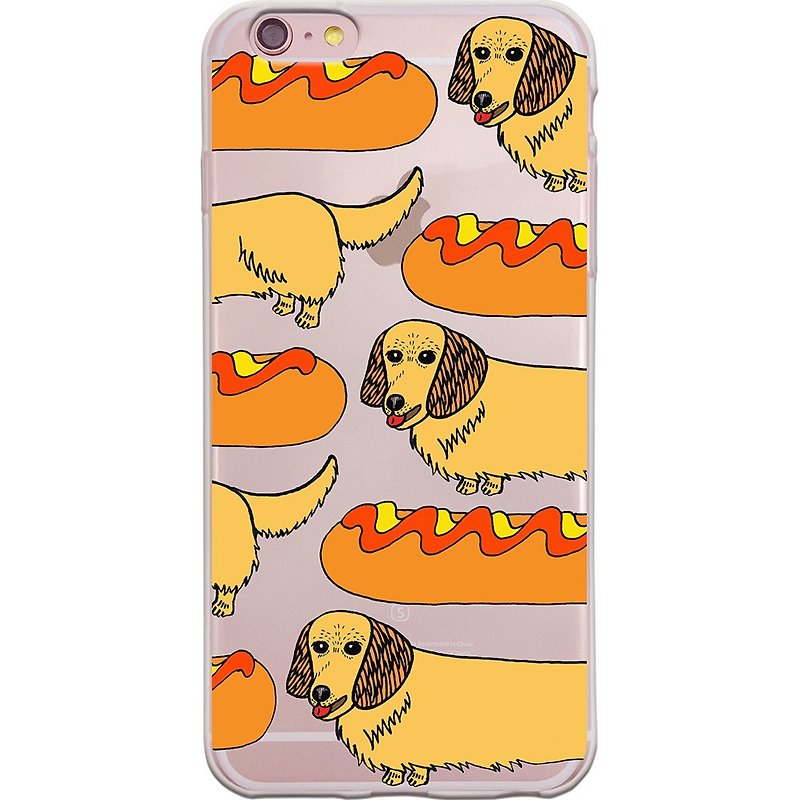 New series - [Dachshund] - Chen Mengru-TPU phone protective cover <iPhone/Samsung/HTC/LG/Sony/小米/OPPO> - Phone Cases - Silicone Orange