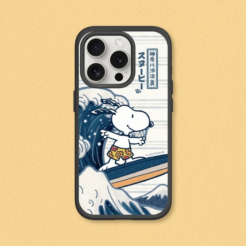 SolidSuit mobile phone case∣Snoopy X top art master/The Great Wave off Kanagawa - Phone Cases - Plastic Multicolor